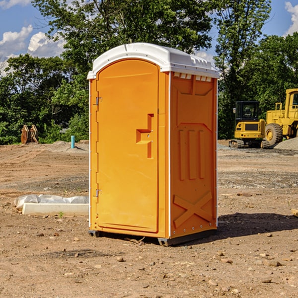 how often are the porta potties cleaned and serviced during a rental period in Pine Brook Hill